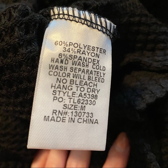 Waffle Print Oversized Sweater - Picture 6 of 6